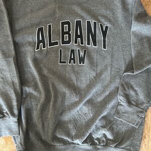 University Albany Law Men's Heather Gray Crewneck Sweater